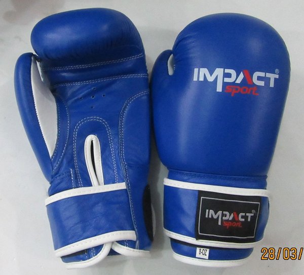 Impact lederen bokshandschoen, full leather boxing gloves